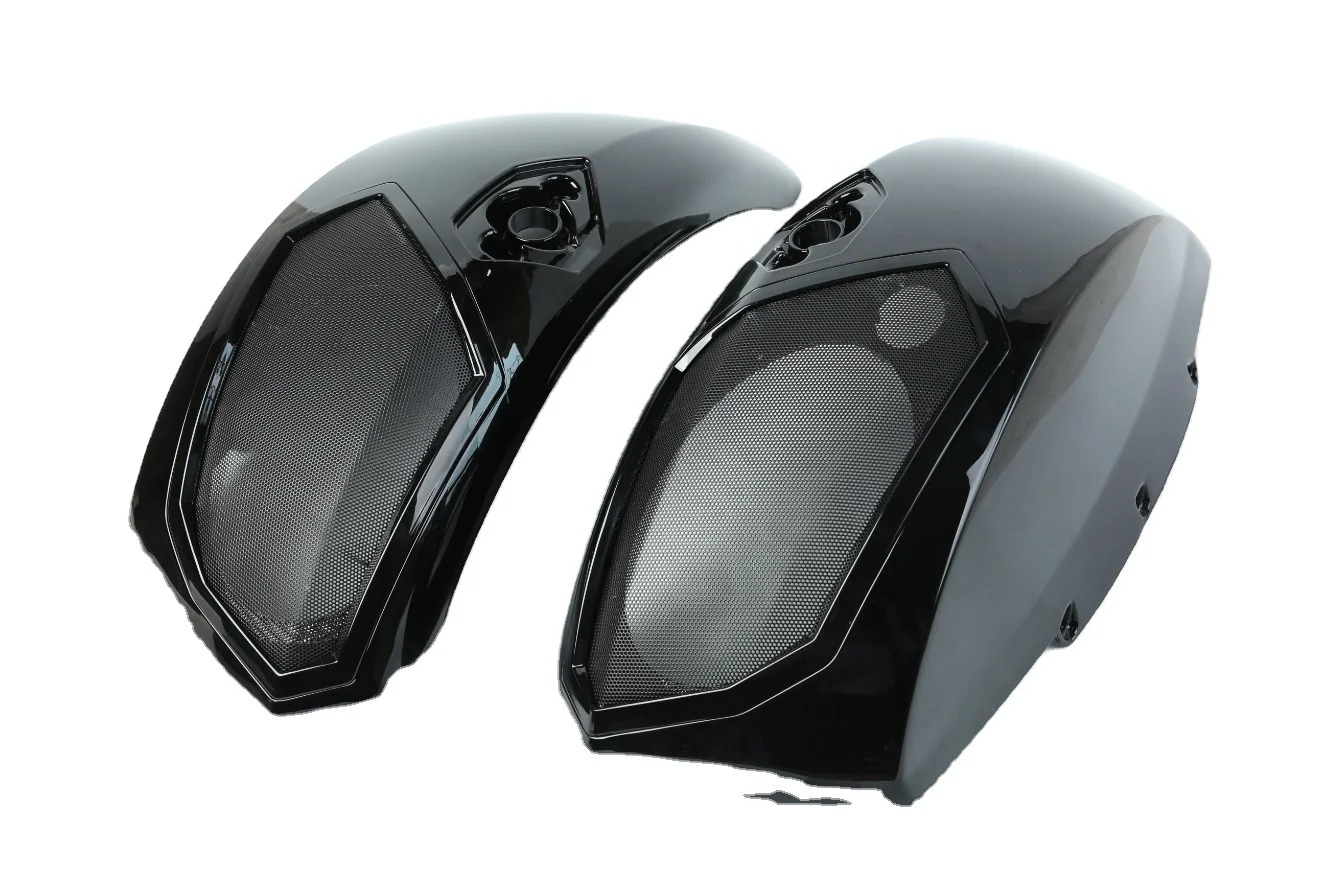 Motorcycle Accessories Black for 2011-2015  Cross Country Saddlebags Audio Lid With Grill Inserts